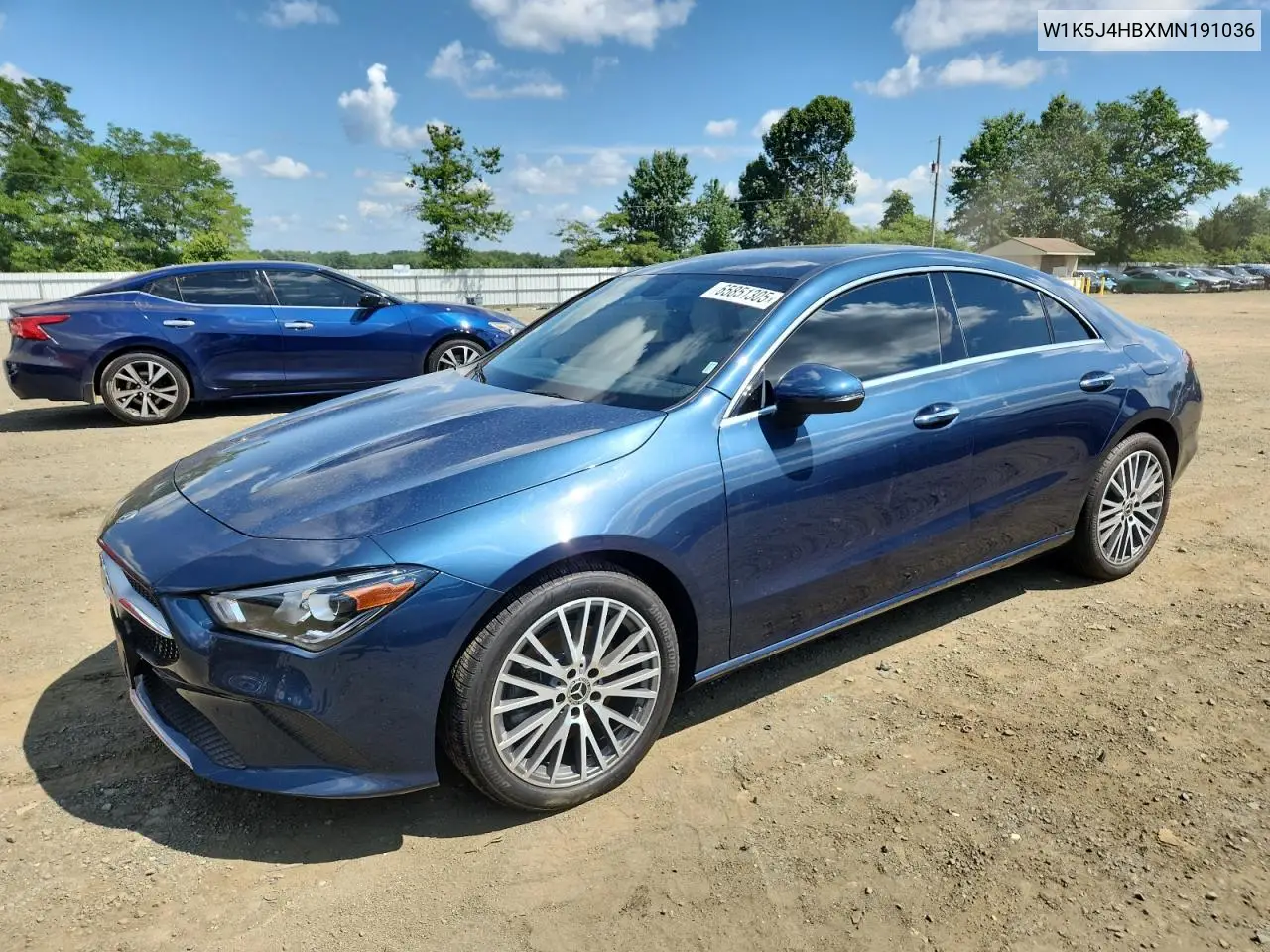 2021 Mercedes-Benz Cla 250 4Matic VIN: W1K5J4HBXMN191036 Lot: 65851305