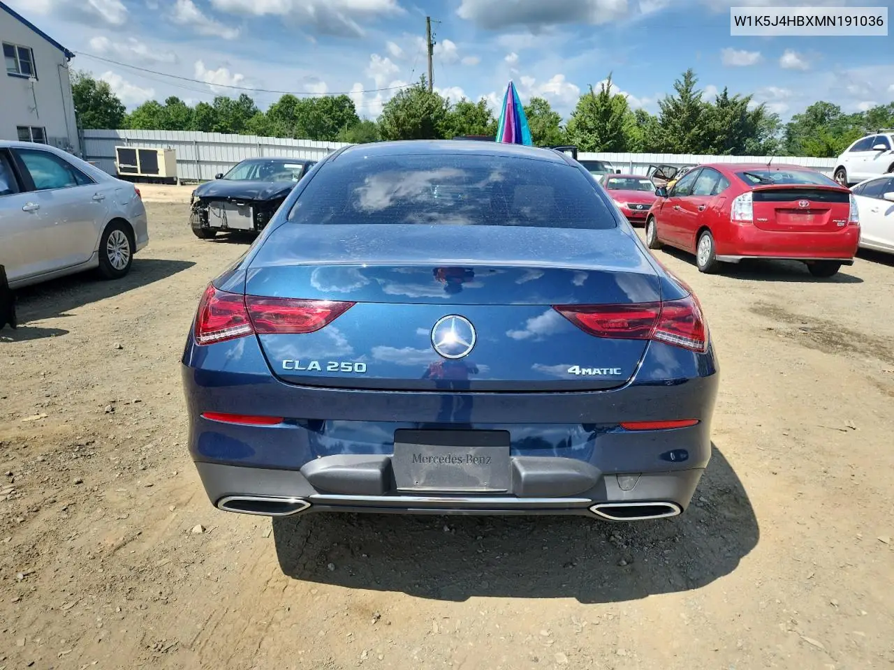 2021 Mercedes-Benz Cla 250 4Matic VIN: W1K5J4HBXMN191036 Lot: 65851305