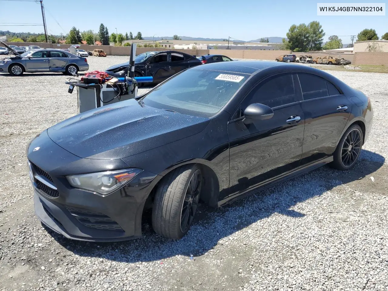 2022 Mercedes-Benz Cla 250 VIN: W1K5J4GB7NN322104 Lot: 55859585