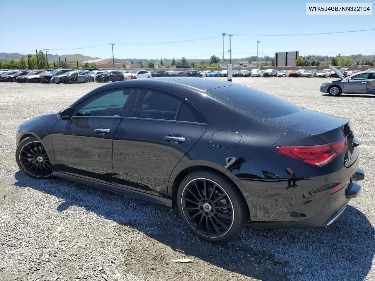 2022 Mercedes-Benz Cla 250 VIN: W1K5J4GB7NN322104 Lot: 55859585