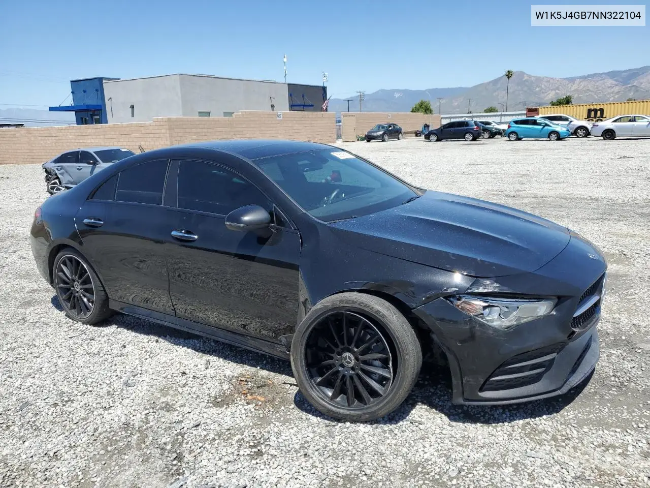 2022 Mercedes-Benz Cla 250 VIN: W1K5J4GB7NN322104 Lot: 55859585