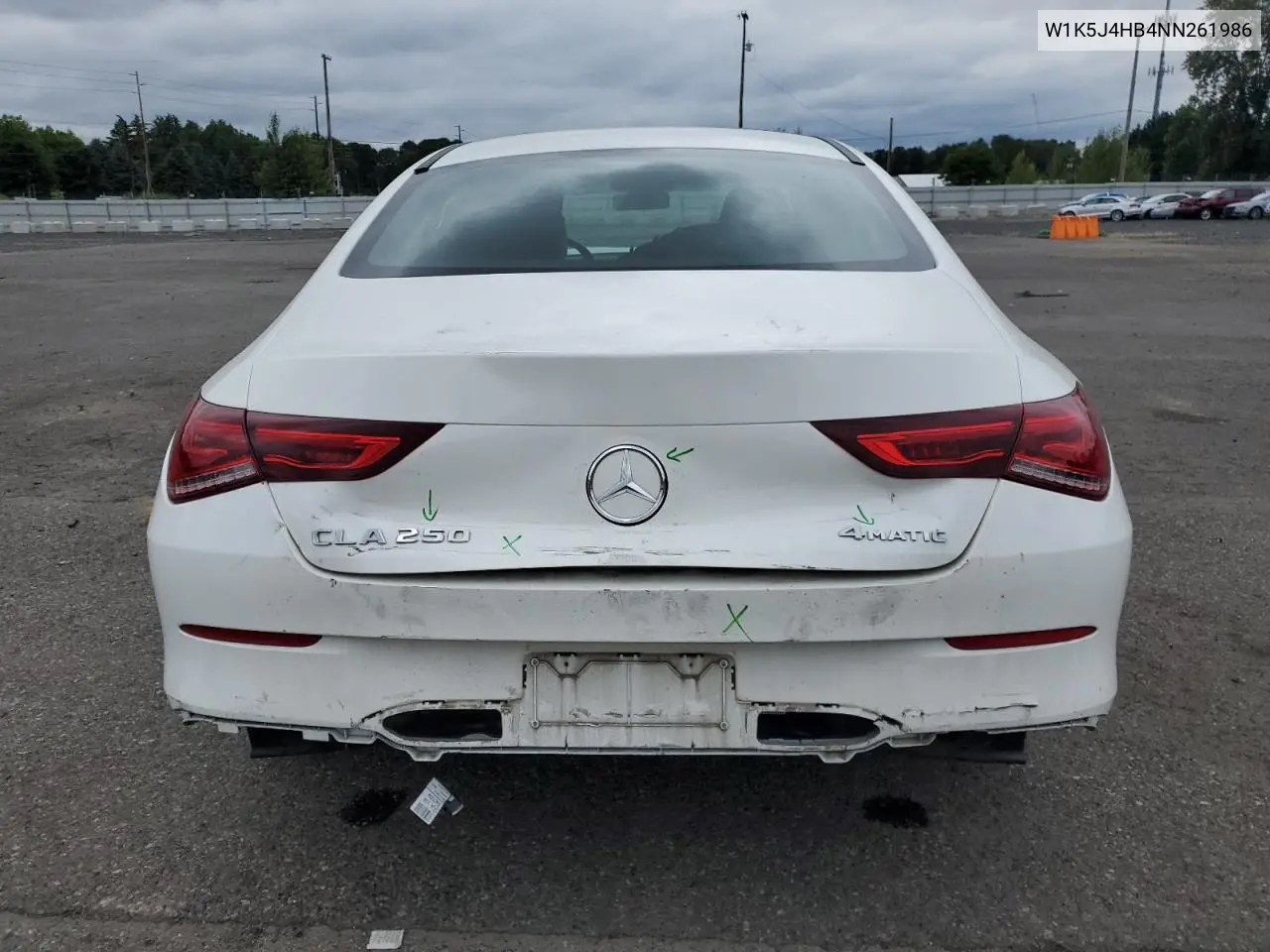 2022 Mercedes-Benz Cla 250 4Matic VIN: W1K5J4HB4NN261986 Lot: 62548125