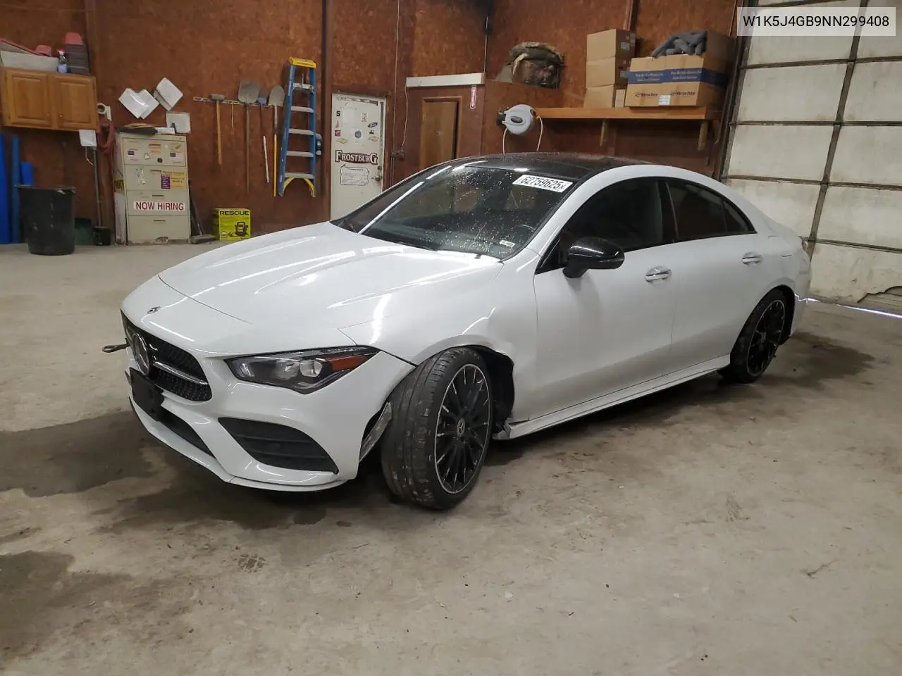 2022 Mercedes-Benz Cla 250 VIN: W1K5J4GB9NN299408 Lot: 62759625