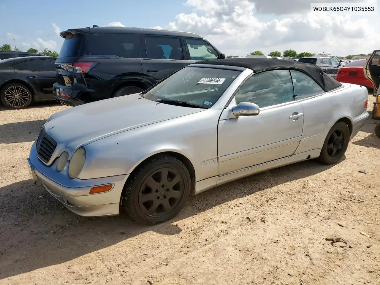 2000 Mercedes-Benz Clk 320 VIN: WDBLK65G4YT035553 Lot: 60086865