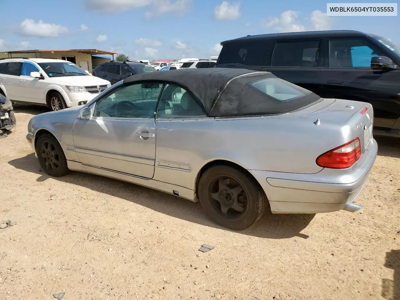 2000 Mercedes-Benz Clk 320 VIN: WDBLK65G4YT035553 Lot: 60086865
