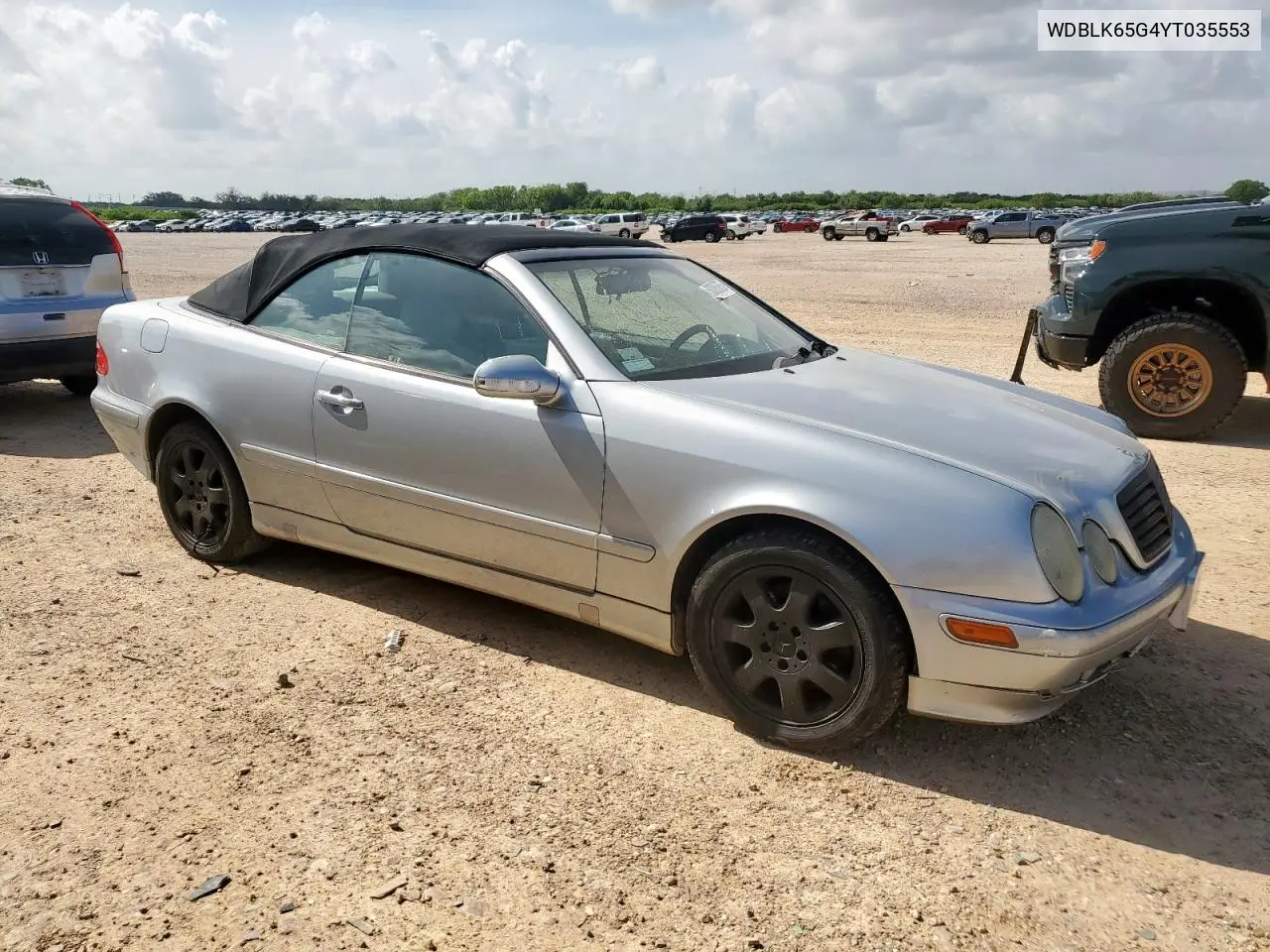 2000 Mercedes-Benz Clk 320 VIN: WDBLK65G4YT035553 Lot: 60086865