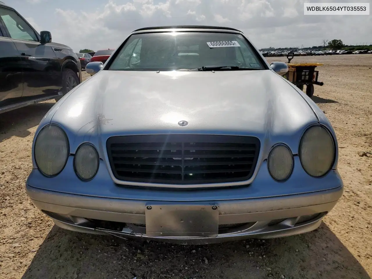 2000 Mercedes-Benz Clk 320 VIN: WDBLK65G4YT035553 Lot: 60086865