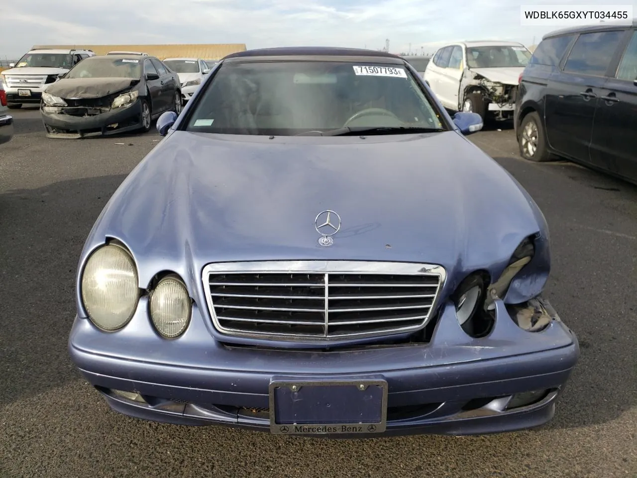 2000 Mercedes-Benz Clk 320 VIN: WDBLK65GXYT034455 Lot: 71507793