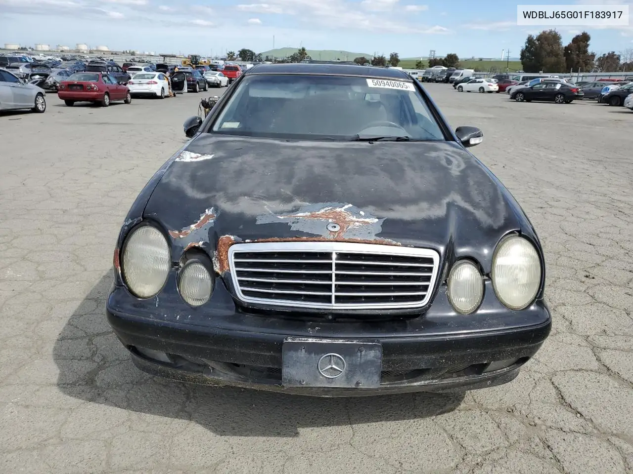 2001 Mercedes-Benz Clk 320 VIN: WDBLJ65G01F183917 Lot: 50940065