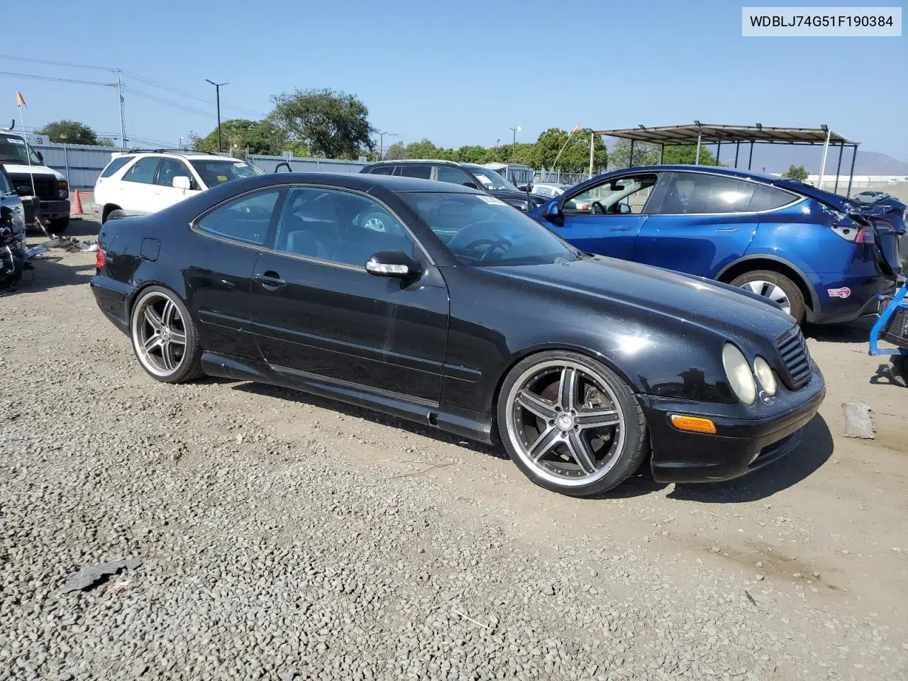 2001 Mercedes-Benz Clk 55 Amg VIN: WDBLJ74G51F190384 Lot: 58534085