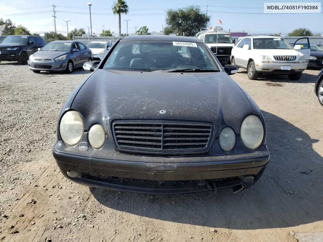 2001 Mercedes-Benz Clk 55 Amg VIN: WDBLJ74G51F190384 Lot: 58534085