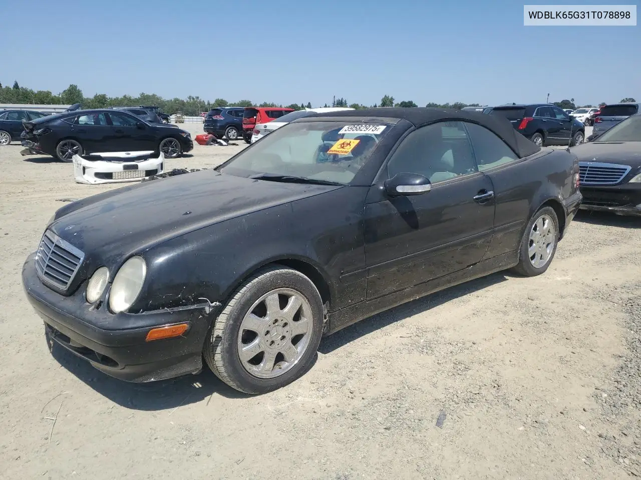 2001 Mercedes-Benz Clk 320 VIN: WDBLK65G31T078898 Lot: 59582975