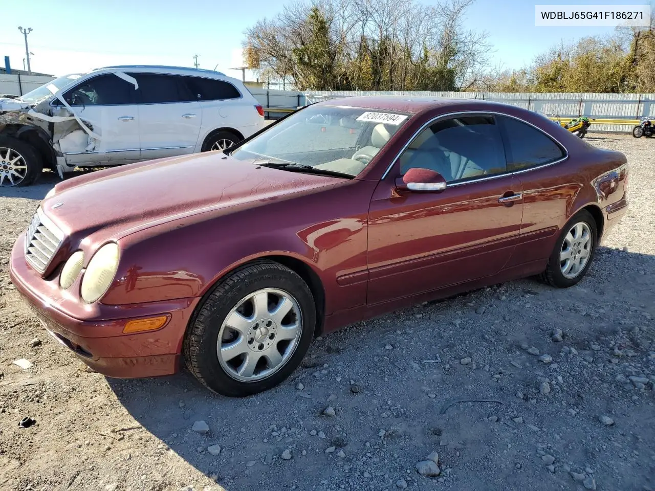 2001 Mercedes-Benz Clk 320 VIN: WDBLJ65G41F186271 Lot: 60780895