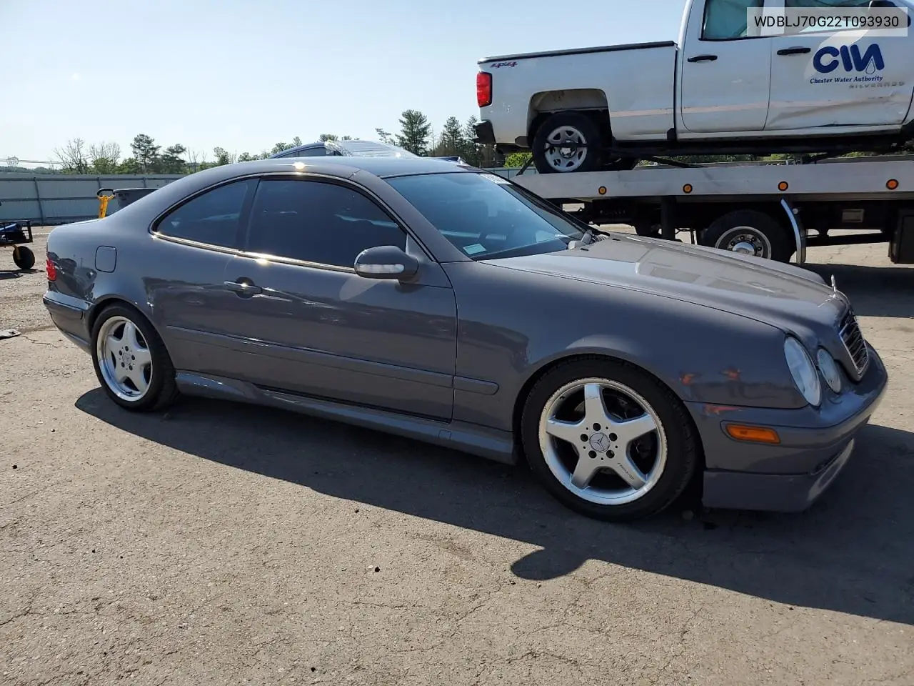 2002 Mercedes-Benz Clk 430 VIN: WDBLJ70G22T093930 Lot: 61602145