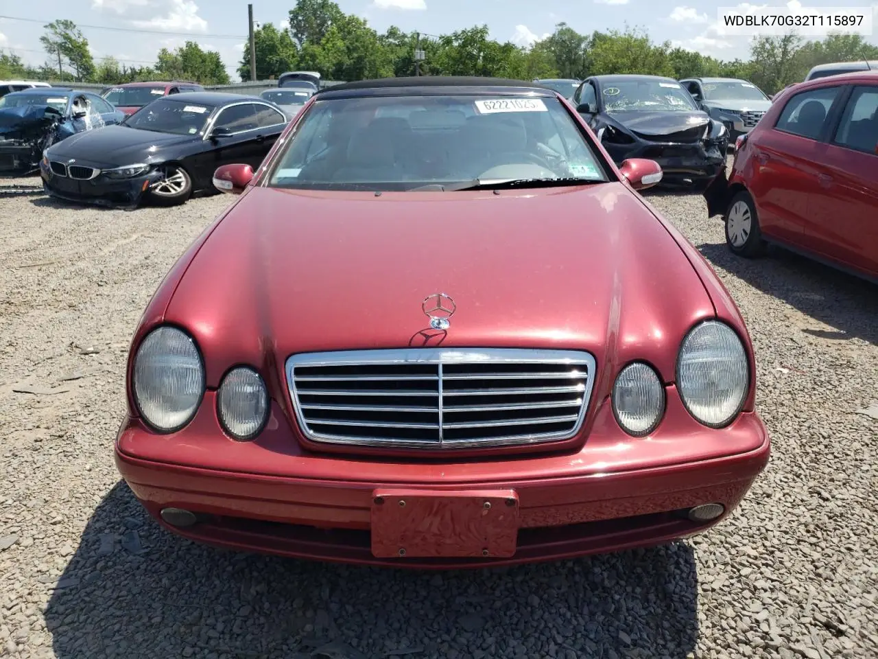 2002 Mercedes-Benz Clk 430 VIN: WDBLK70G32T115897 Lot: 62221025