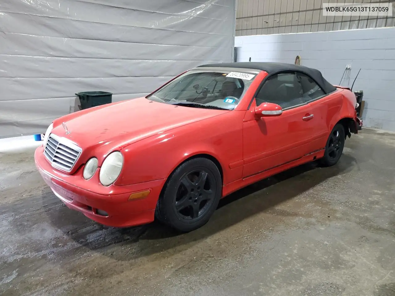 2003 Mercedes-Benz Clk 320 VIN: WDBLK65G13T137059 Lot: 59420995