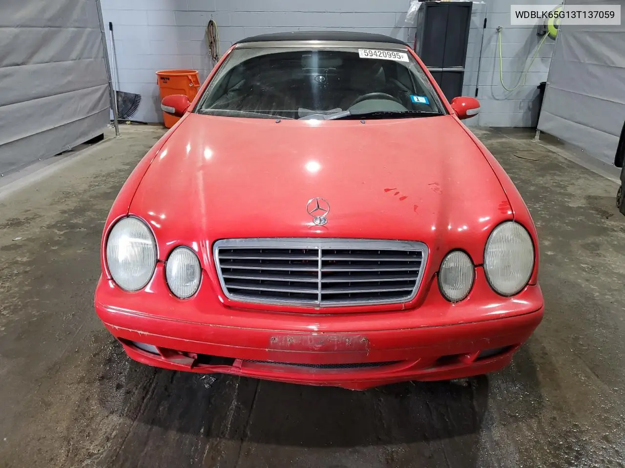 2003 Mercedes-Benz Clk 320 VIN: WDBLK65G13T137059 Lot: 59420995