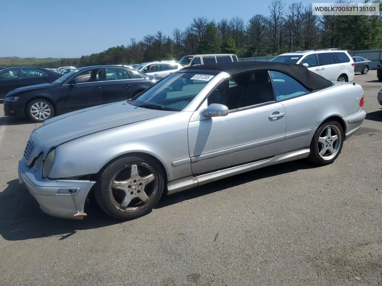 2003 Mercedes-Benz Clk 430 VIN: WDBLK70G53T135103 Lot: 61207255