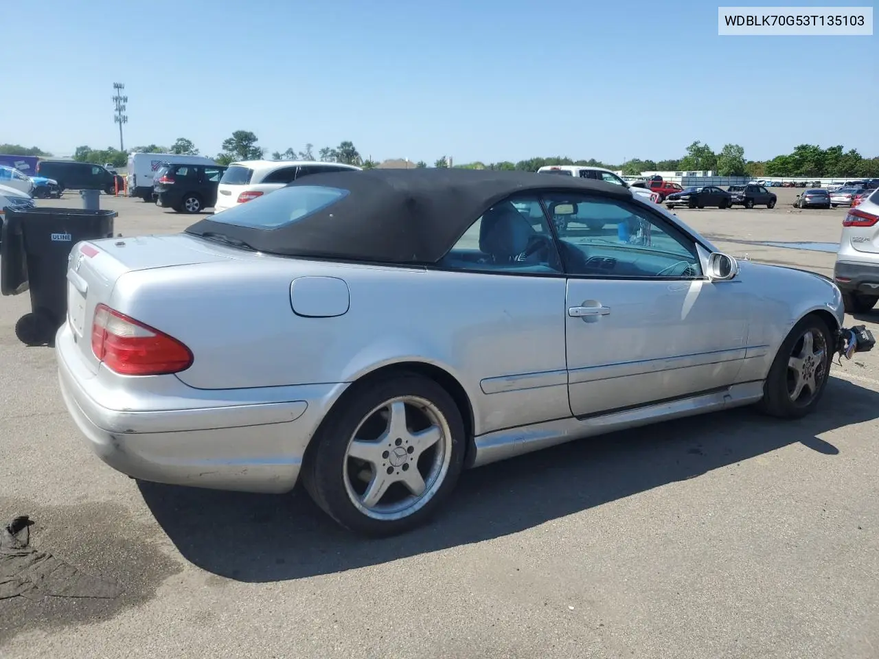 2003 Mercedes-Benz Clk 430 VIN: WDBLK70G53T135103 Lot: 61207255
