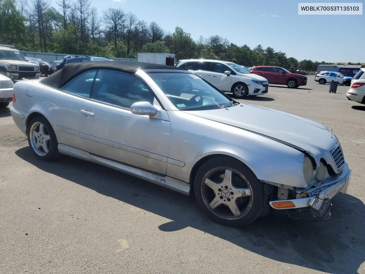 2003 Mercedes-Benz Clk 430 VIN: WDBLK70G53T135103 Lot: 61207255