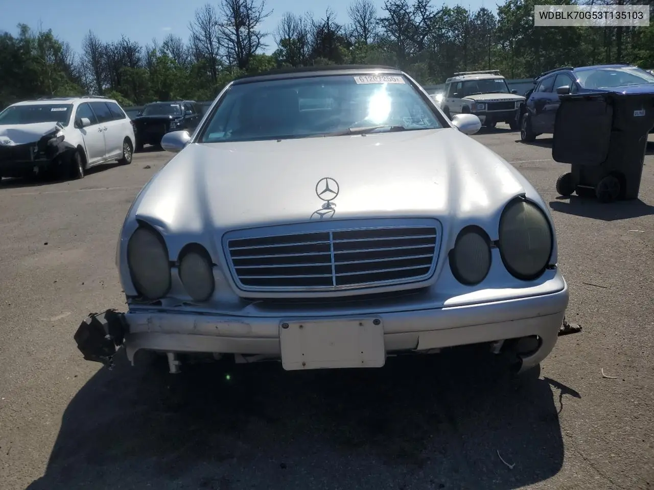 2003 Mercedes-Benz Clk 430 VIN: WDBLK70G53T135103 Lot: 61207255