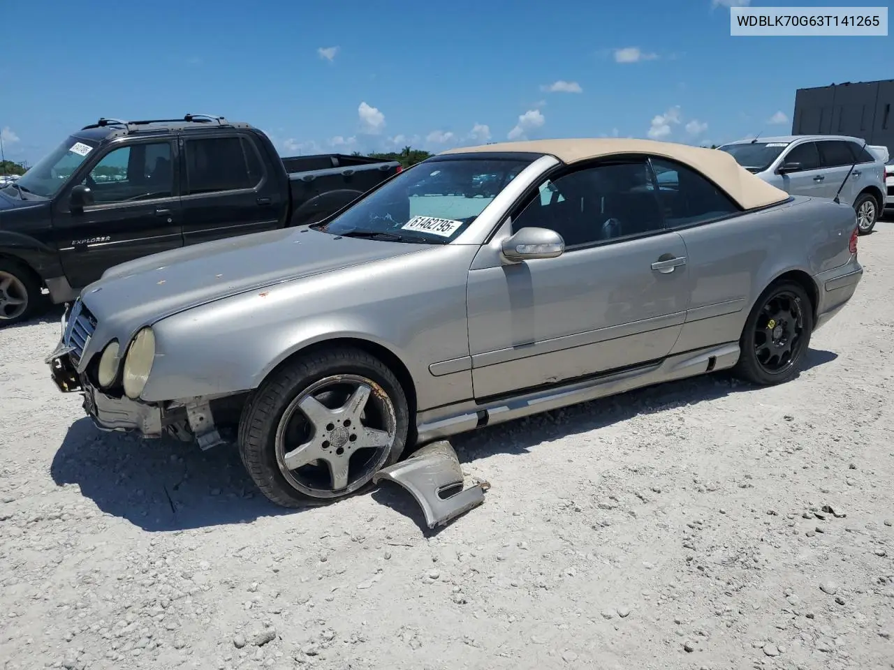 2003 Mercedes-Benz Clk 430 VIN: WDBLK70G63T141265 Lot: 61462795