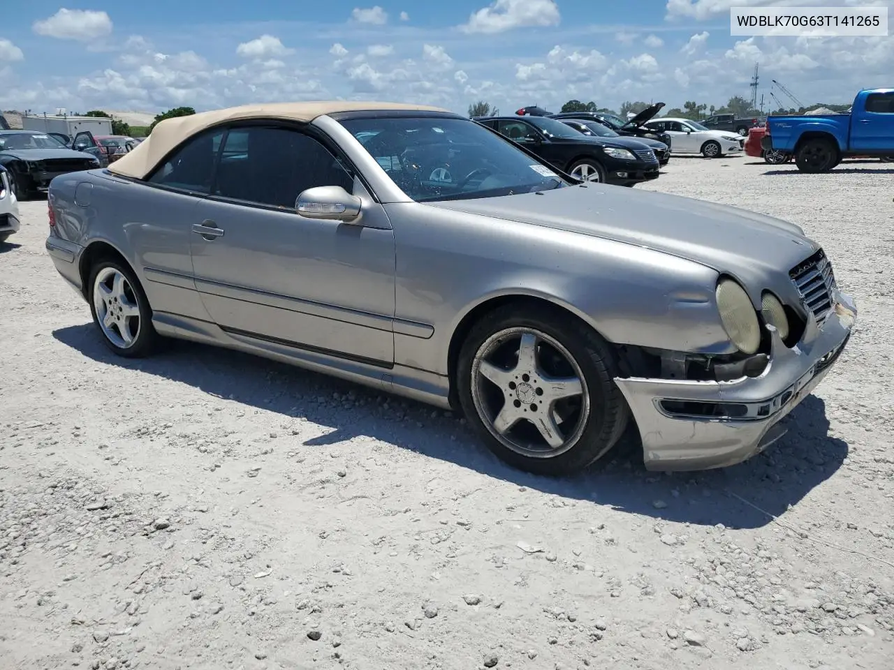 2003 Mercedes-Benz Clk 430 VIN: WDBLK70G63T141265 Lot: 61462795