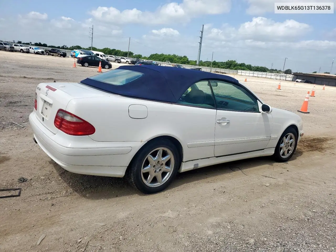 2003 Mercedes-Benz Clk 320 VIN: WDBLK65G13T136378 Lot: 61800755