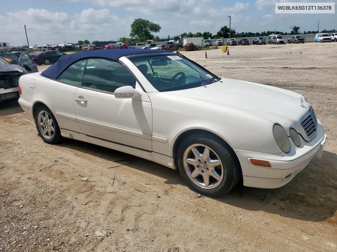2003 Mercedes-Benz Clk 320 VIN: WDBLK65G13T136378 Lot: 61800755