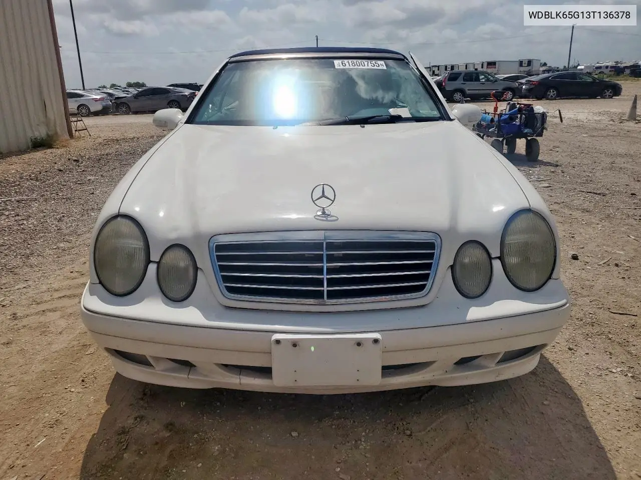 2003 Mercedes-Benz Clk 320 VIN: WDBLK65G13T136378 Lot: 61800755