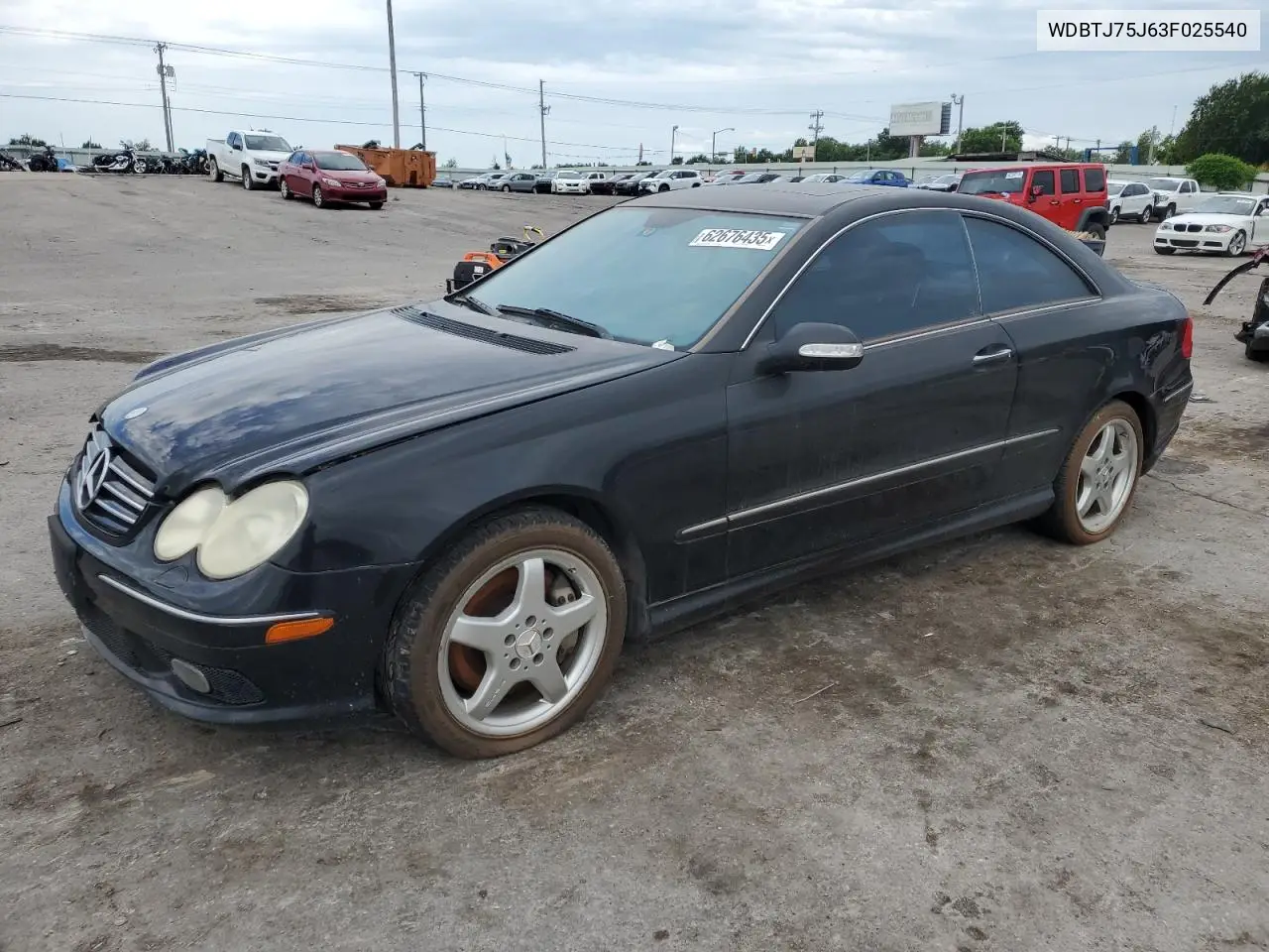 2003 Mercedes-Benz Clk 500 VIN: WDBTJ75J63F025540 Lot: 62676435