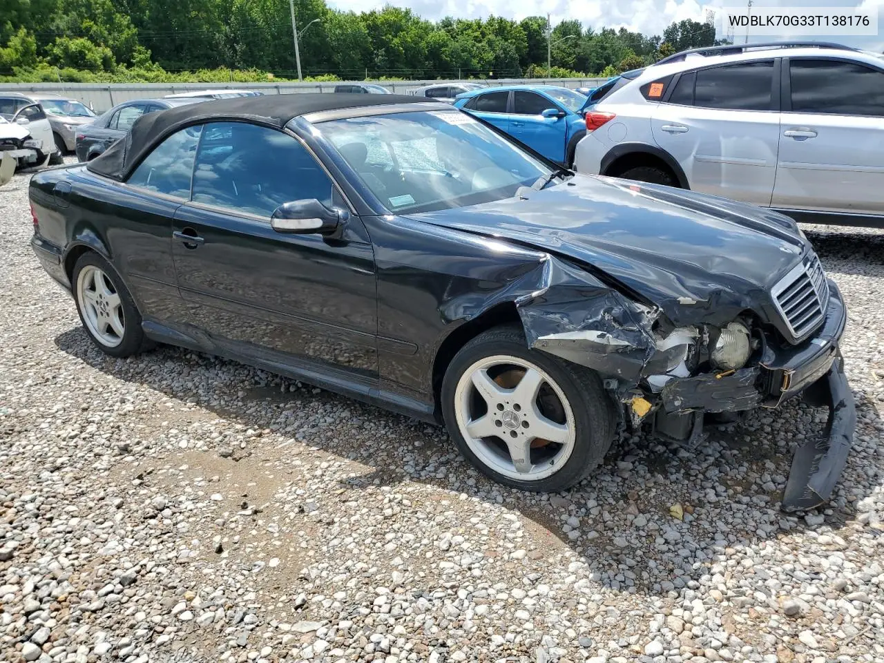 2003 Mercedes-Benz Clk 430 VIN: WDBLK70G33T138176 Lot: 62692225