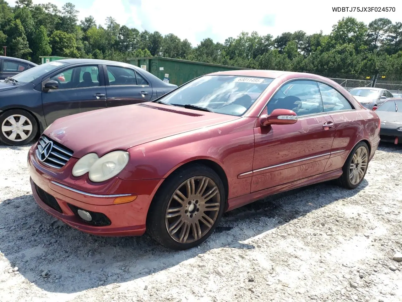 2003 Mercedes-Benz Clk 500 VIN: WDBTJ75JX3F024570 Lot: 63011495