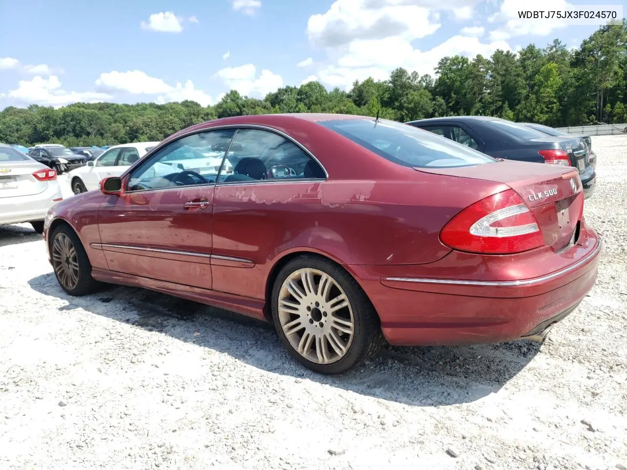 2003 Mercedes-Benz Clk 500 VIN: WDBTJ75JX3F024570 Lot: 63011495