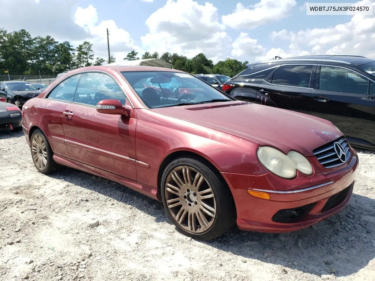 2003 Mercedes-Benz Clk 500 VIN: WDBTJ75JX3F024570 Lot: 63011495
