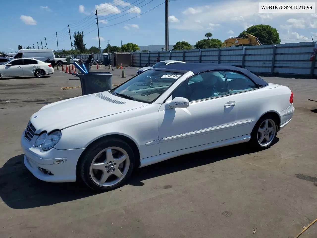 2004 Mercedes-Benz Clk 500 VIN: WDBTK75G24T021599 Lot: 61686235
