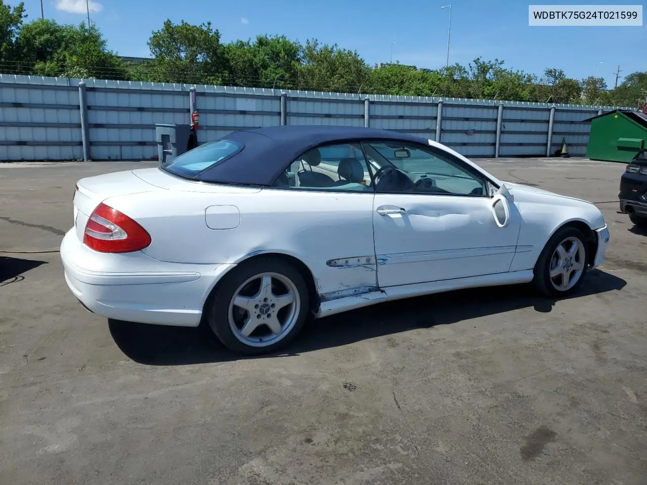 2004 Mercedes-Benz Clk 500 VIN: WDBTK75G24T021599 Lot: 61686235