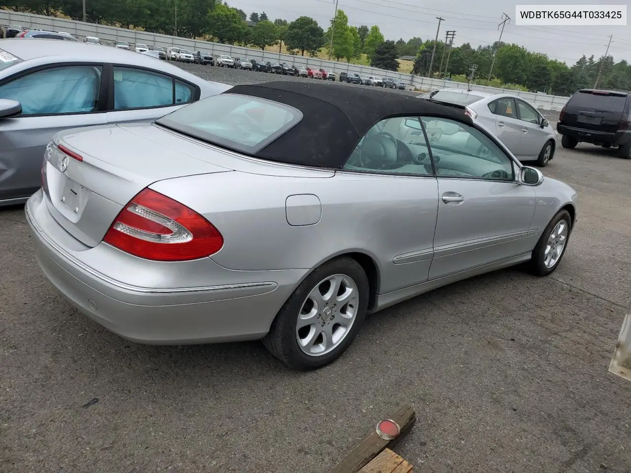 2004 Mercedes-Benz Clk 320 VIN: WDBTK65G44T033425 Lot: 62216155