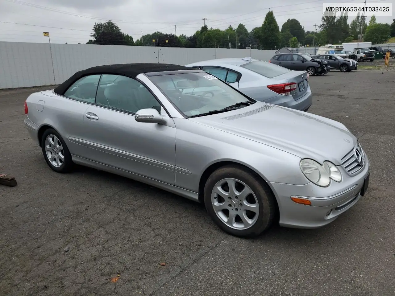 2004 Mercedes-Benz Clk 320 VIN: WDBTK65G44T033425 Lot: 62216155
