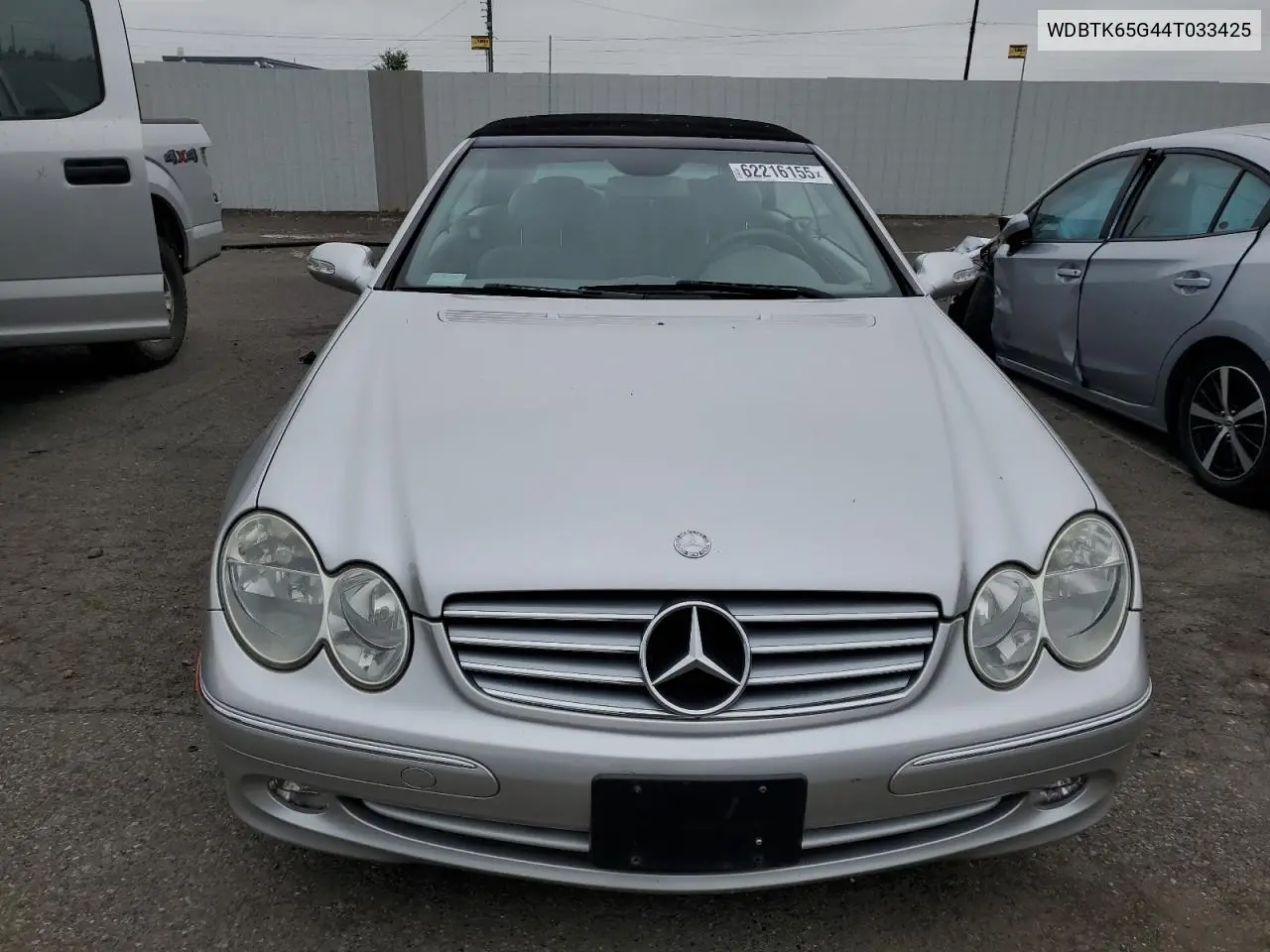 2004 Mercedes-Benz Clk 320 VIN: WDBTK65G44T033425 Lot: 62216155