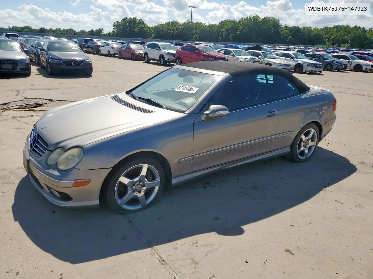 2005 Mercedes-Benz Clk 500 VIN: WDBTK75J75F147923 Lot: 53743485