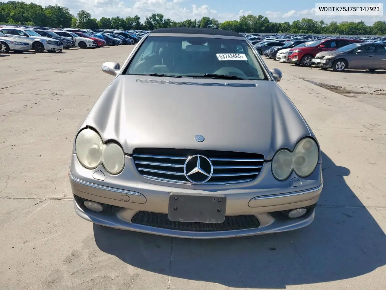 2005 Mercedes-Benz Clk 500 VIN: WDBTK75J75F147923 Lot: 53743485