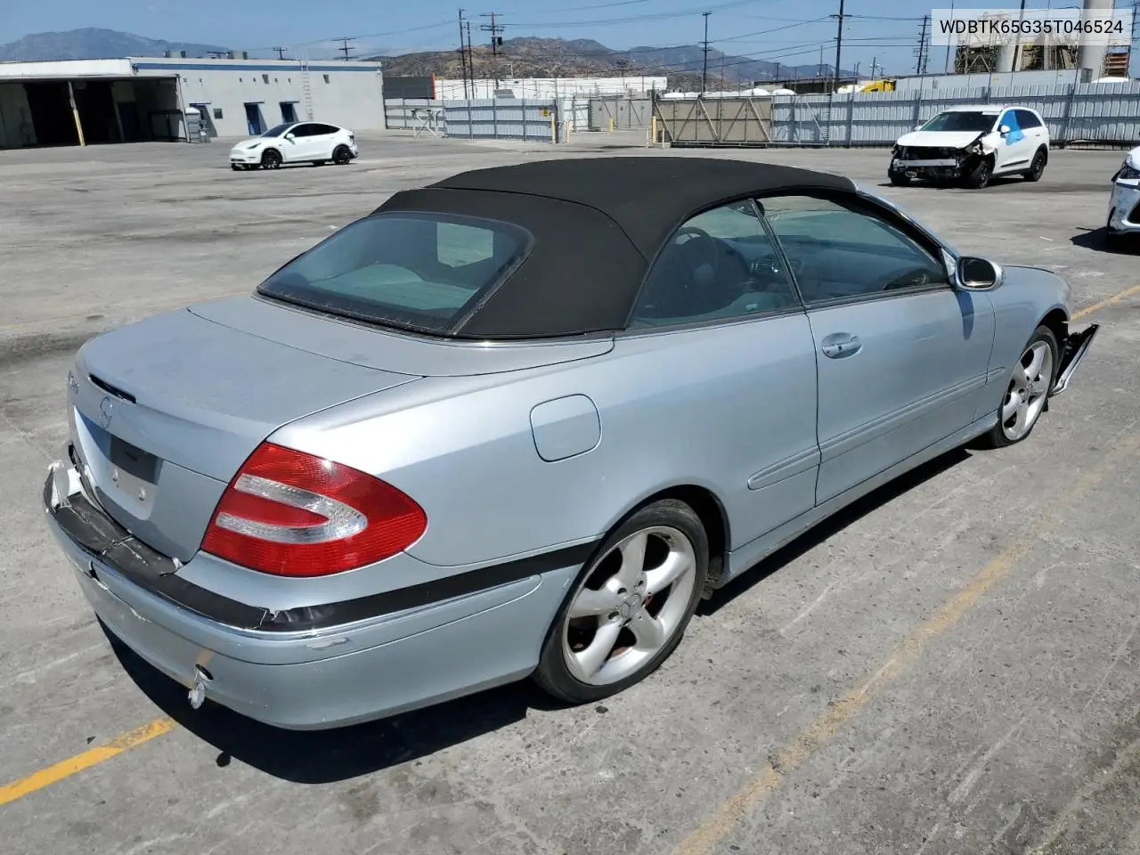 2005 Mercedes-Benz Clk 320 VIN: WDBTK65G35T046524 Lot: 59342025