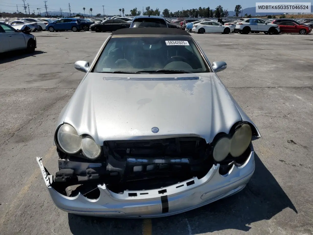 2005 Mercedes-Benz Clk 320 VIN: WDBTK65G35T046524 Lot: 59342025