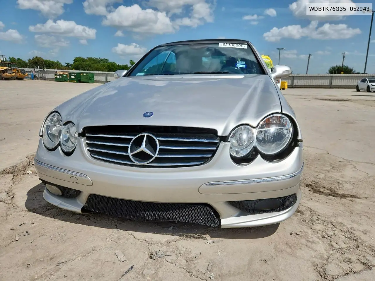2005 Mercedes-Benz Clk 55 Amg VIN: WDBTK76G35T052943 Lot: 63138205