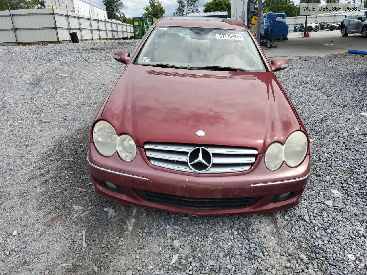 2006 Mercedes-Benz Clk 350 VIN: WDBTJ56J36F196530 Lot: 57723925