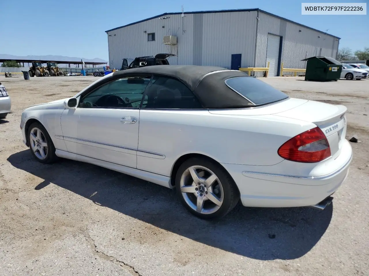 2007 Mercedes-Benz Clk 550 VIN: WDBTK72F97F222236 Lot: 60231835