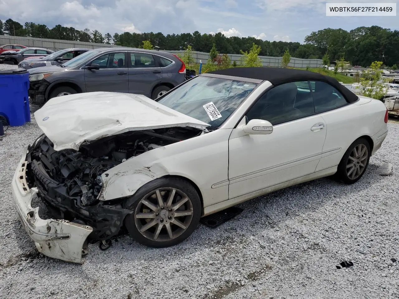 2007 Mercedes-Benz Clk 350 VIN: WDBTK56F27F214459 Lot: 62779565