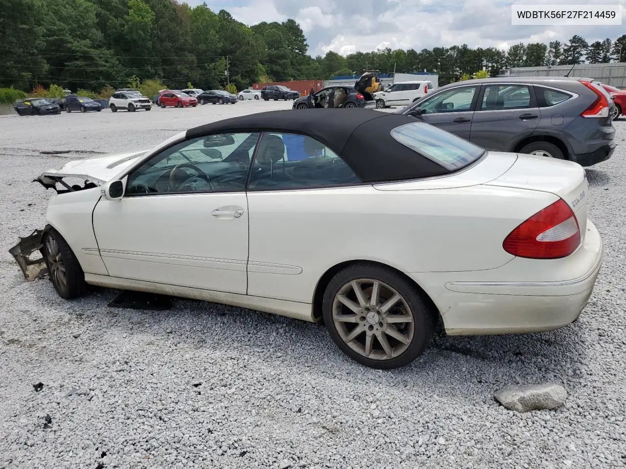 2007 Mercedes-Benz Clk 350 VIN: WDBTK56F27F214459 Lot: 62779565