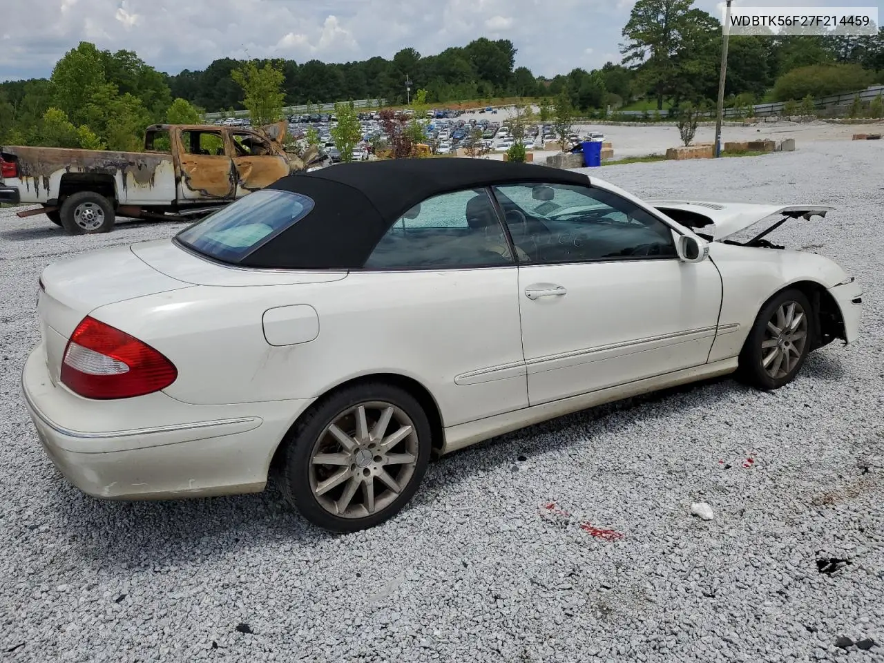 2007 Mercedes-Benz Clk 350 VIN: WDBTK56F27F214459 Lot: 62779565